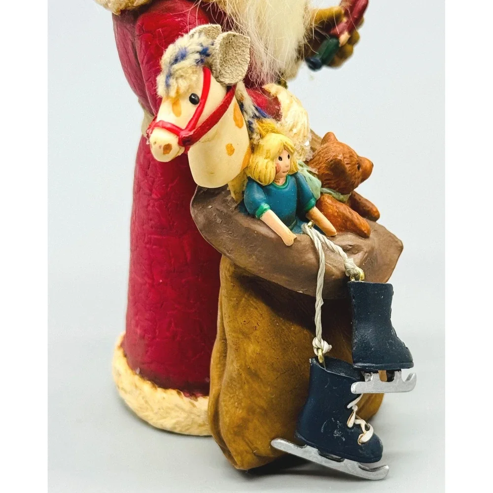 Hallmark Keepsake Ornament‎ A Visit From Santa Lot of 3 Chalkware Felt 2003
